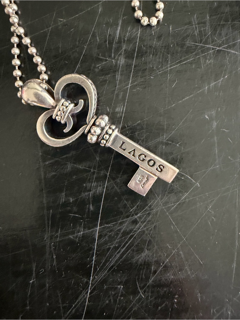 LAGOS Silver-Tone Key Pendant Necklace